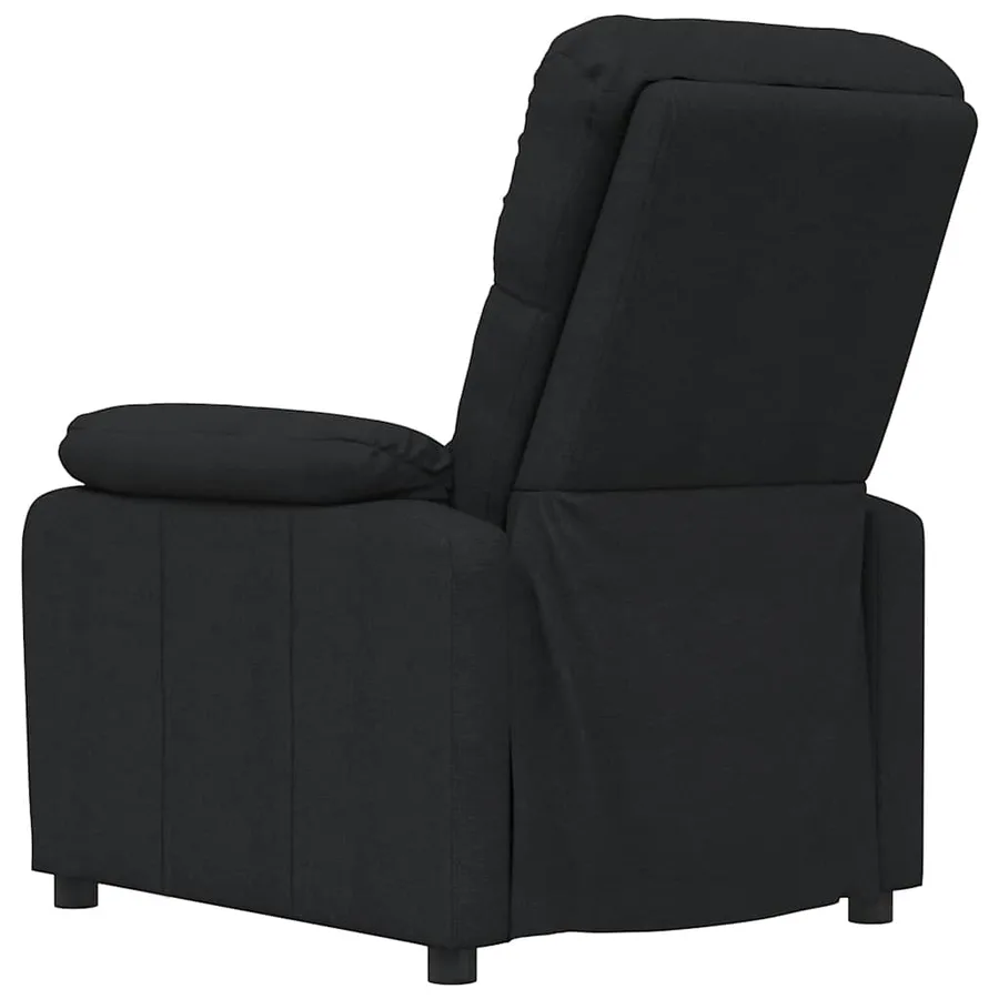 Fauteuil inclinable Noir Tissu - 5