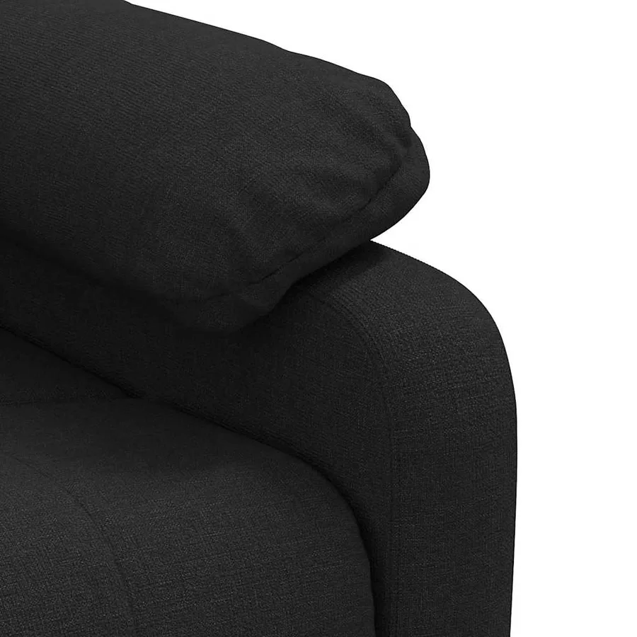 Fauteuil inclinable Noir Tissu - 8