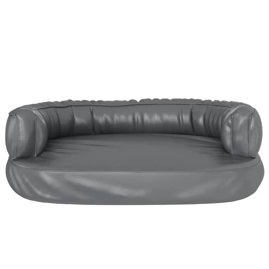 Lit pour chien ergonomique Mousse Gris 60x42 cm Similicuir - 4