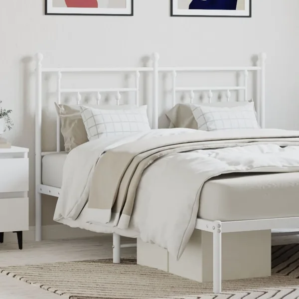 Tête de lit de remplacement métal blanc 140 cm