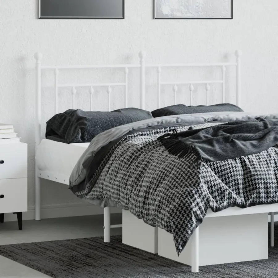 Tête de lit de remplacement métal blanc 140 cm - 3
