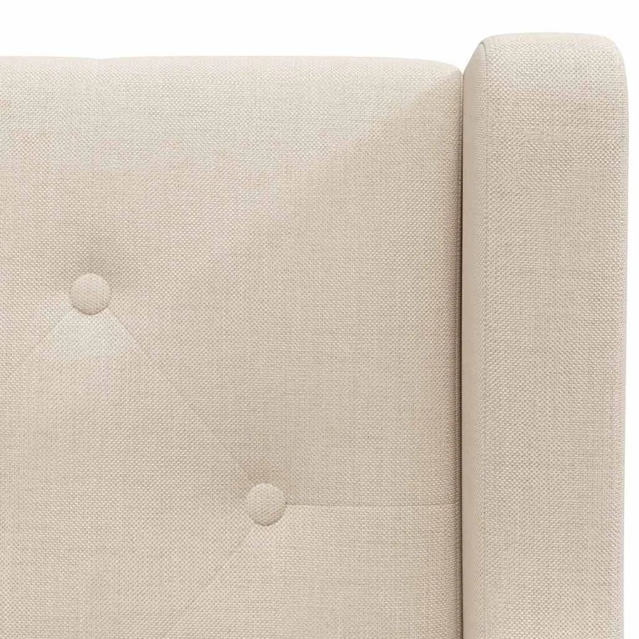 Fauteuil blanc crème tissu - 7
