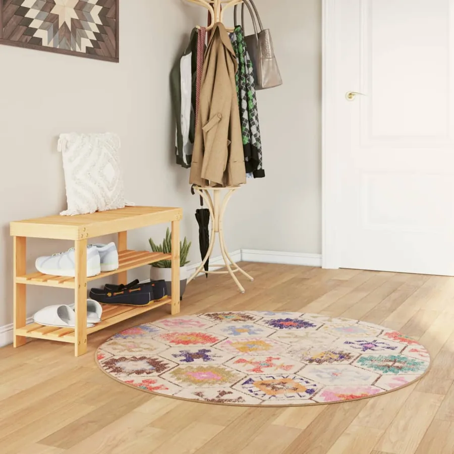 Tapis lavable multicolore Ø 120 cm