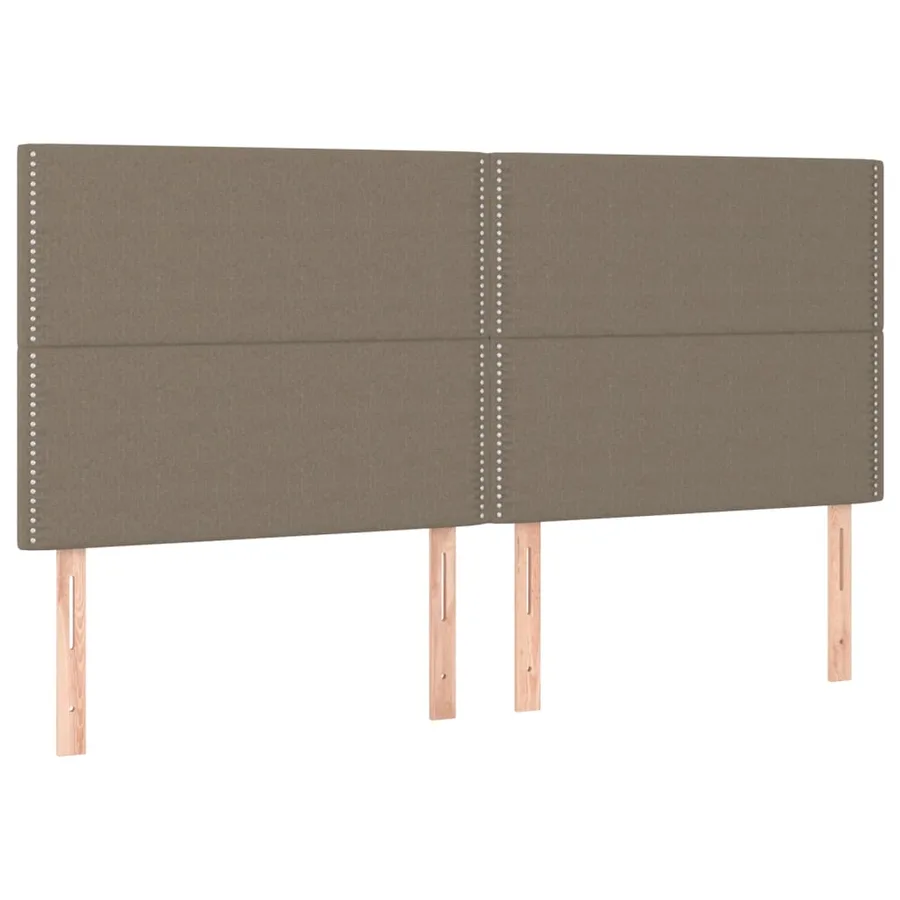 Sommier à lattes de lit et matelas et LED Taupe 200x200cm Tissu - 7