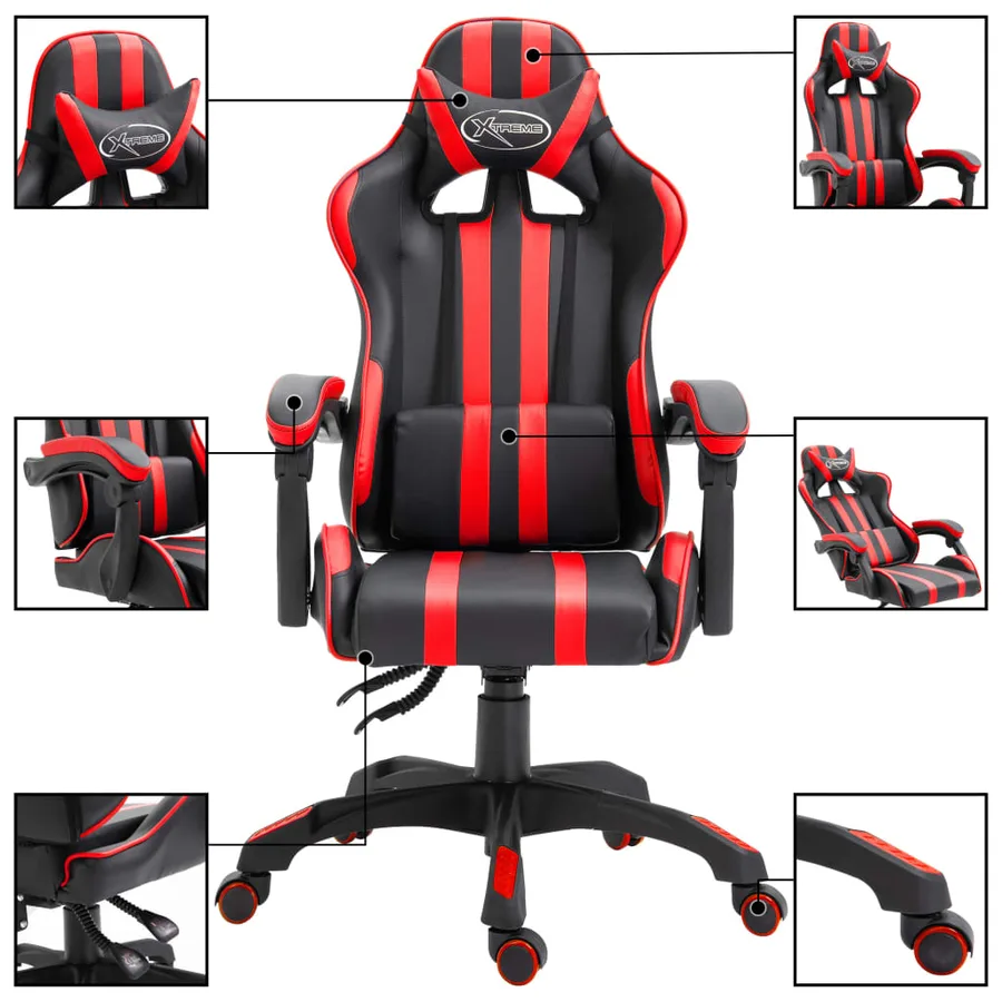Chaise de jeu Rouge Similicuir - 2