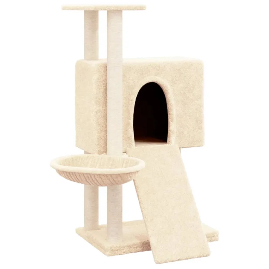 Arbre à chat avec griffoirs en sisal Crème 96 cm - 2