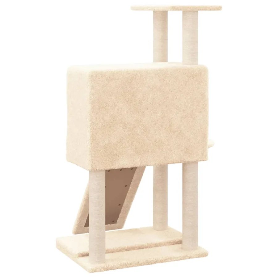 Arbre à chat avec griffoirs en sisal Crème 96 cm - 5
