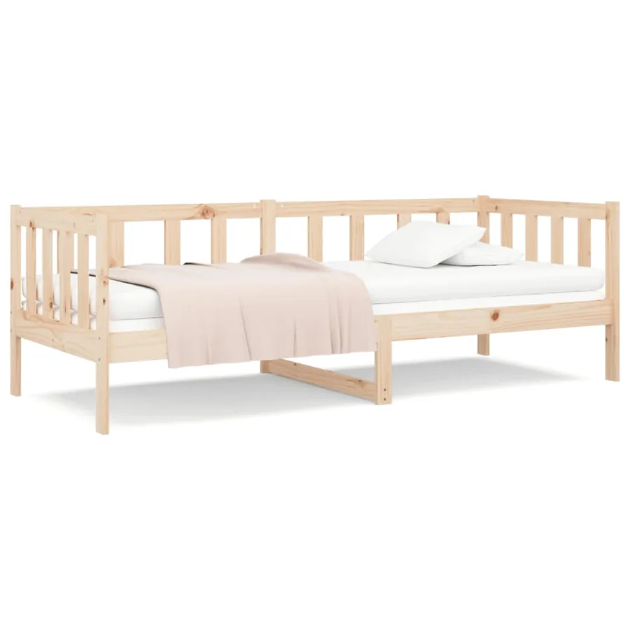 Lit de jour sans matelas 80x200 cm bois de pin massif - 2