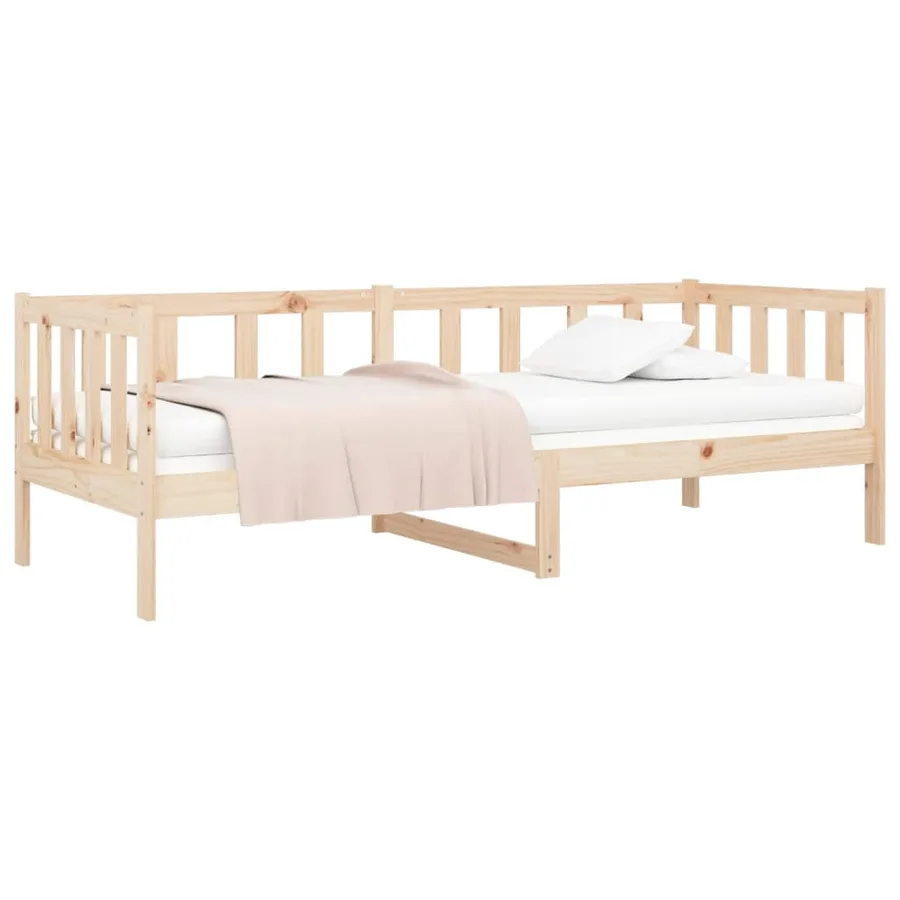 Lit de jour sans matelas 80x200 cm bois de pin massif - 4