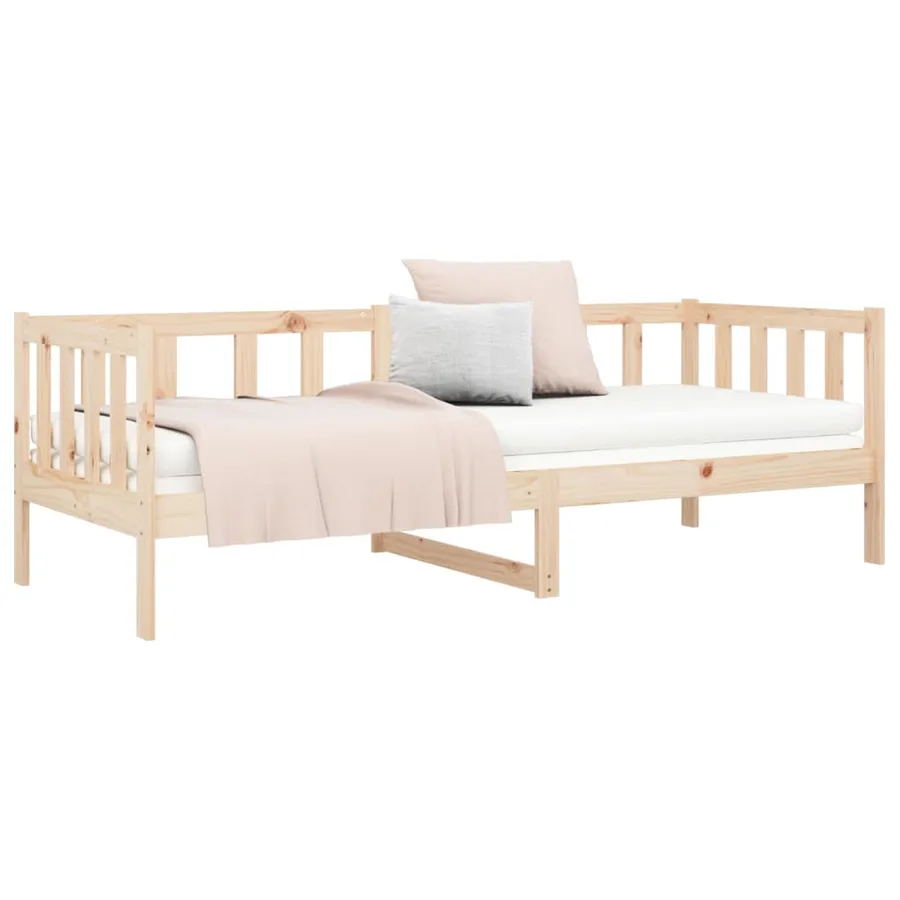 Lit de jour sans matelas 80x200 cm bois de pin massif - 9