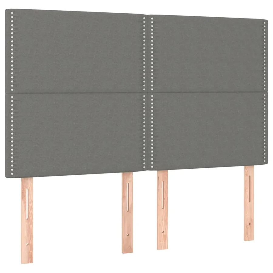 Sommier à lattes de lit et matelas et LED Gris foncé 140x190 cm - 7