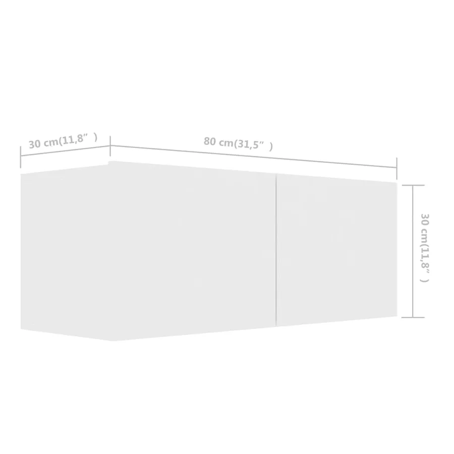 Ensemble de meubles TV 4 pcs Blanc Bois d'ingénierie - 7
