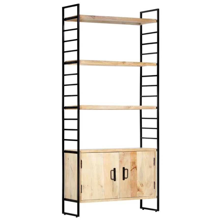 Bibliothèque à 4 niveaux 80x30x180 cm Bois de manguier massif - 10