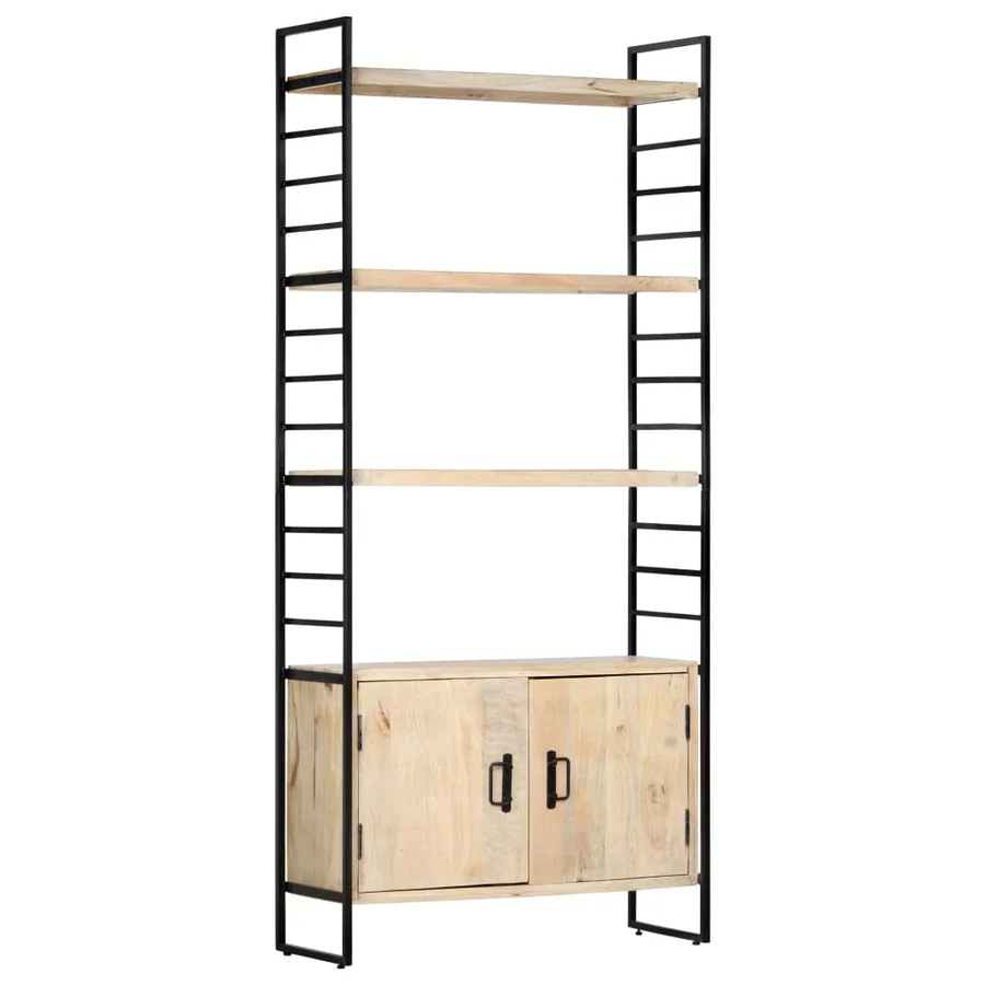 Bibliothèque à 4 niveaux 80x30x180 cm Bois de manguier massif - 12