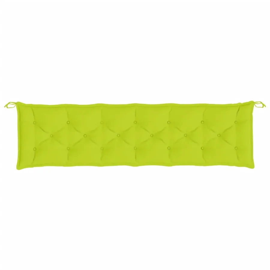 Coussin de banc de jardin vert brillant 200x50x7cm tissu oxford - 4