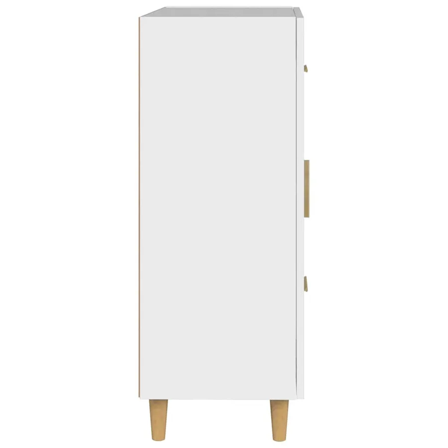 Buffet blanc 69,5x34x90 cm bois d'ingénierie - 7