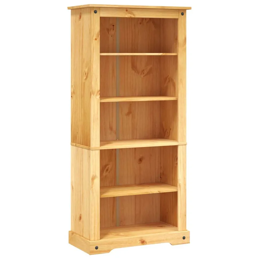 Bibliothèque 5 niveaux Gamme Corona Pin mexicain 80x40x170 cm - 2