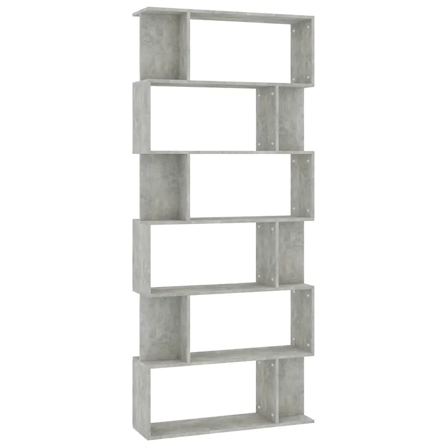 Bibliothèque/Séparateur de pièce Gris béton Bois d'ingénierie - 2