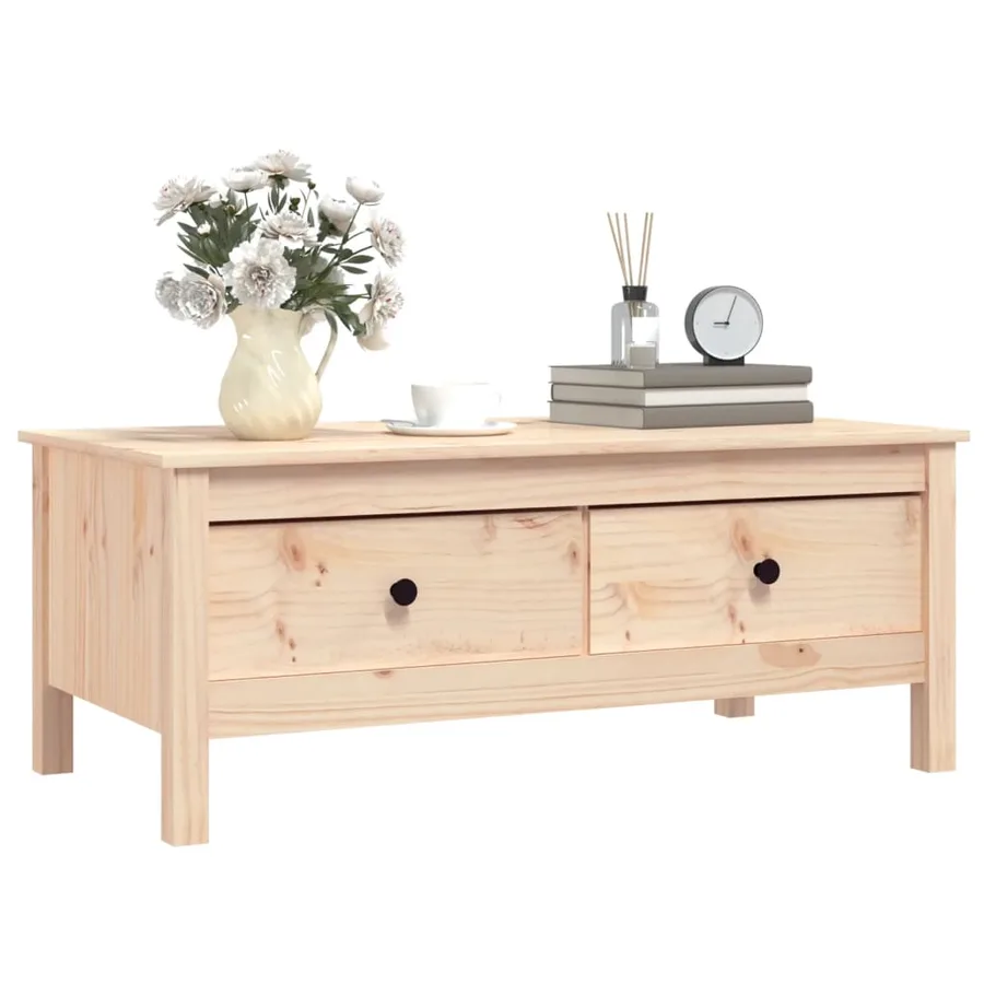 Table basse 100x50x40 cm Bois massif de pin - 4