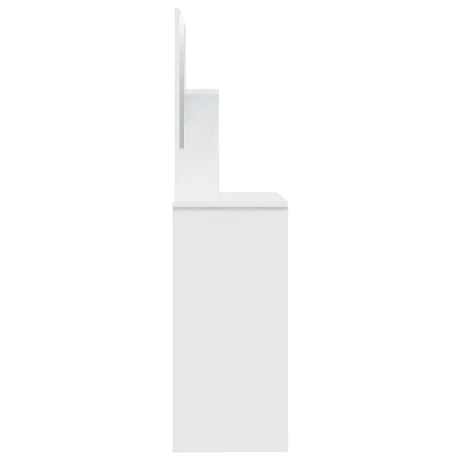 Coiffeuse avec miroir blanc brillant 86,5x35x136 cm - 8