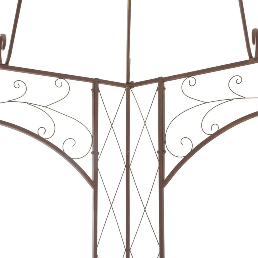 Pavillon de jardin Marron antique 400x258x378 cm Fer - 5