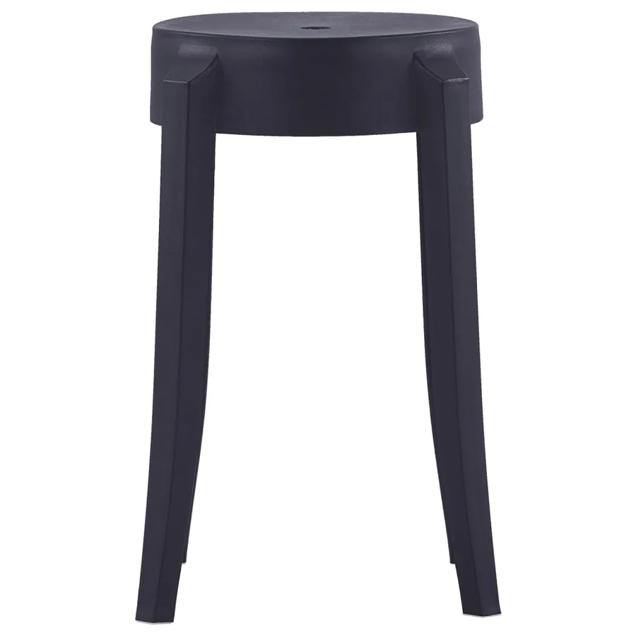 Tabourets empilables lot de 4 noir plastique - 4
