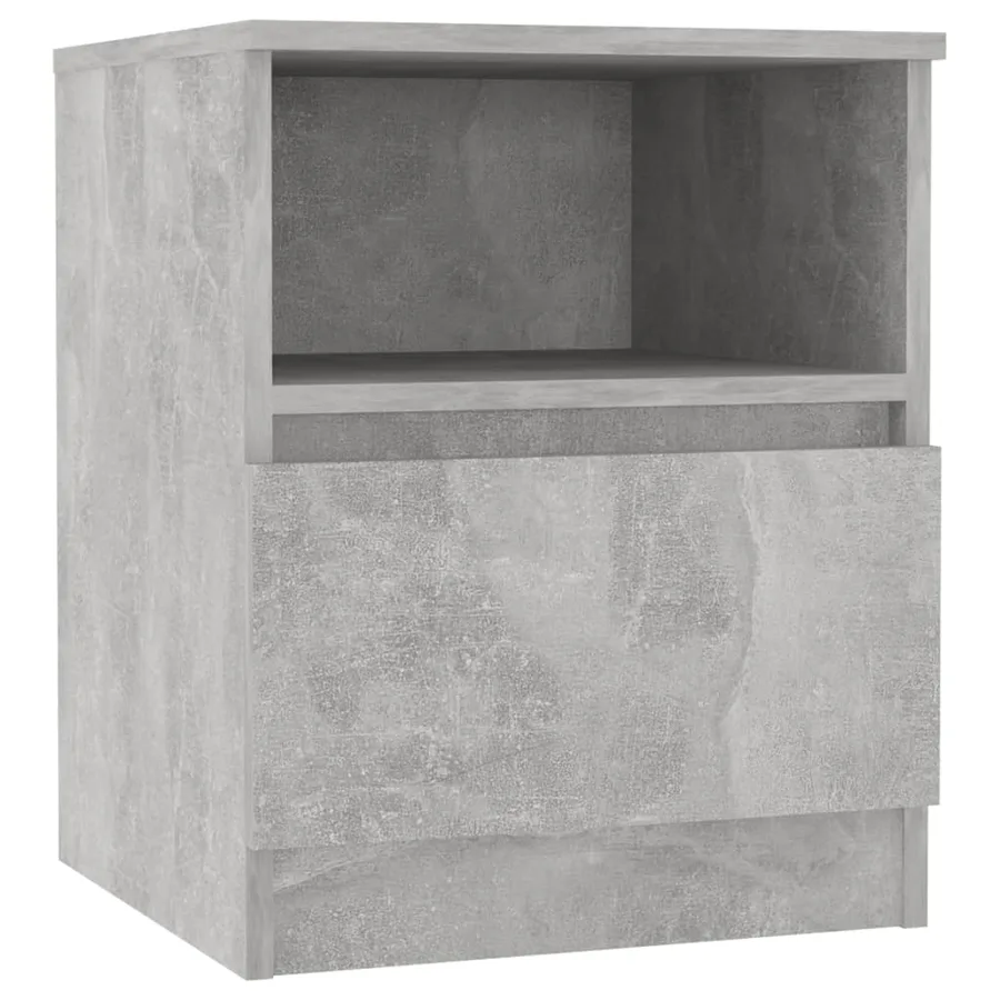 Tables de chevet 2 pcs gris béton 40x40x50 cm bois d'ingénierie - 3