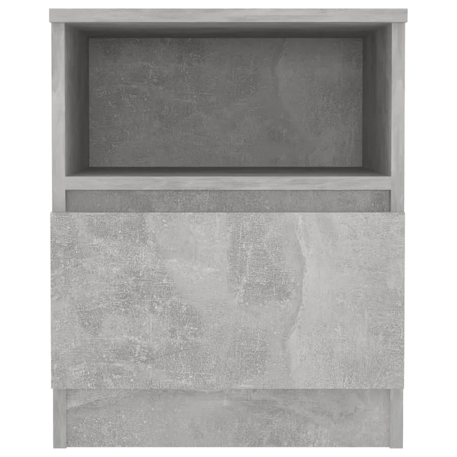 Tables de chevet 2 pcs gris béton 40x40x50 cm bois d'ingénierie - 4