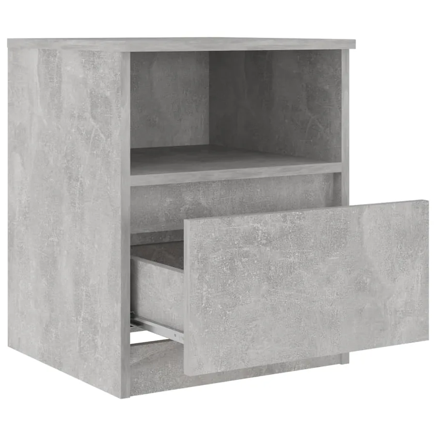 Tables de chevet 2 pcs gris béton 40x40x50 cm bois d'ingénierie - 5