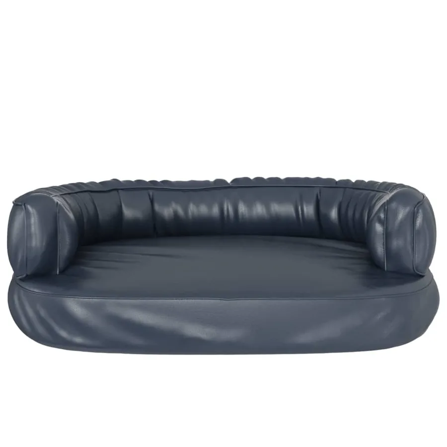 Lit pour chien ergonomique Mousse Bleu foncé 75x53cm Similicuir - 4