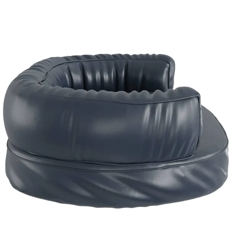 Lit pour chien ergonomique Mousse Bleu foncé 75x53cm Similicuir - 5