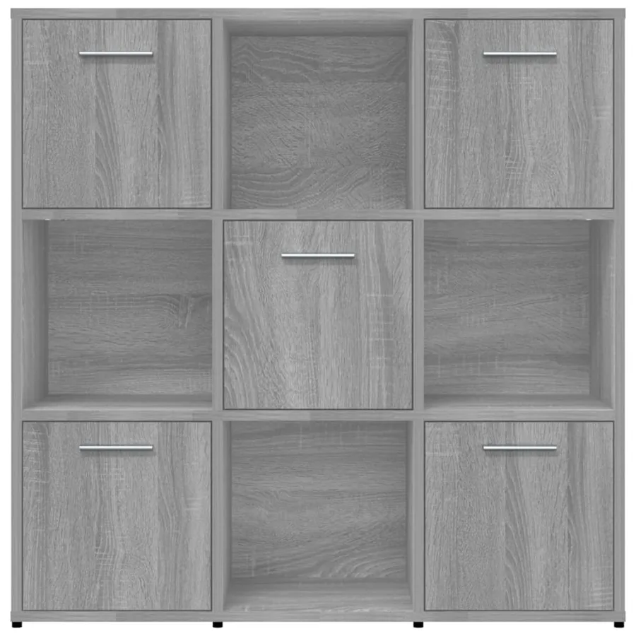 Bibliothèque Sonoma gris 90x30x90 cm Bois d'ingénierie - 6