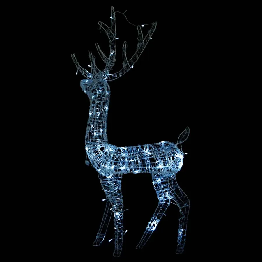 Renne de décoration de Noël Acrylique 140 LED blanc froid 128 cm - 4