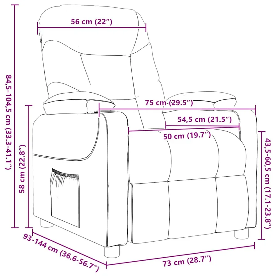 Fauteuil de massage Crème Tissu - 8