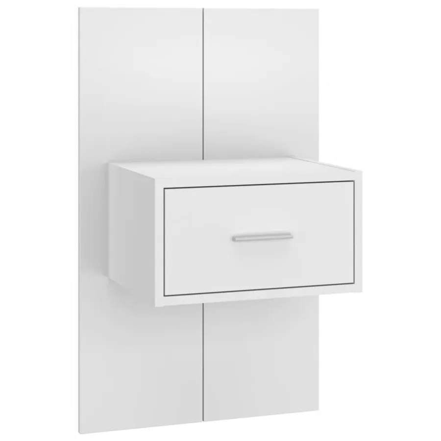 Tables de chevet murales 2 pcs Blanc - 4