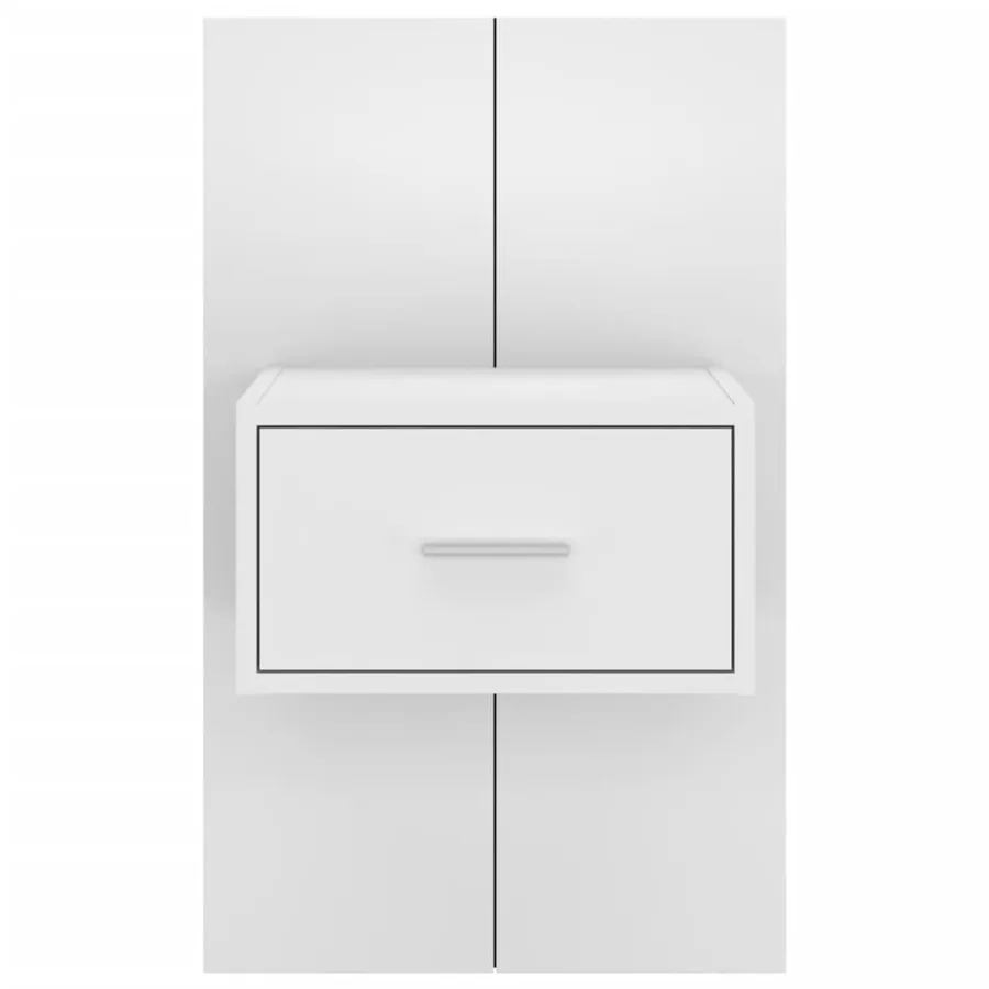 Tables de chevet murales 2 pcs Blanc - 5