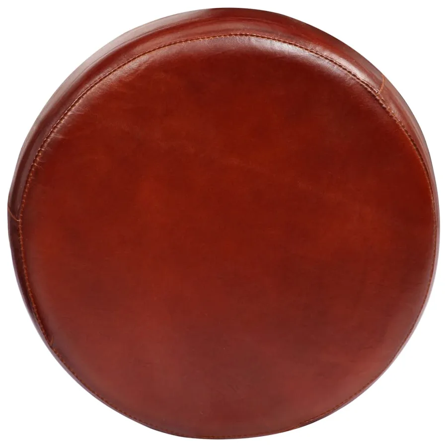 Tabourets de bar lot de 2 cuir véritable - 4