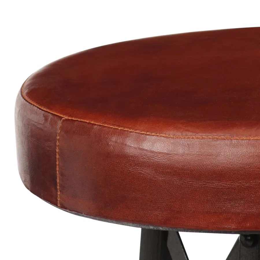 Tabourets de bar lot de 2 cuir véritable - 5
