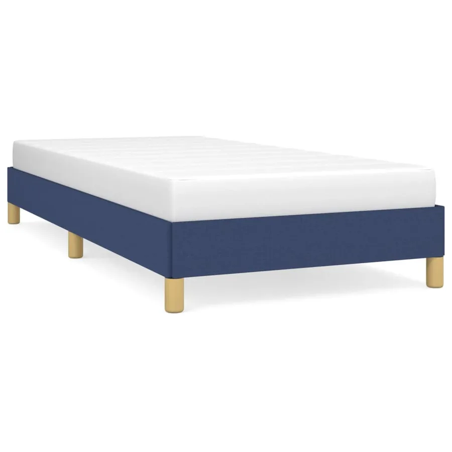 Cadre de lit sans matelas bleu 80x200 cm tissu - 2