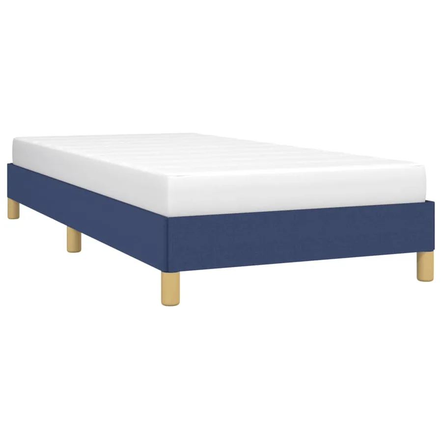 Cadre de lit sans matelas bleu 80x200 cm tissu - 3
