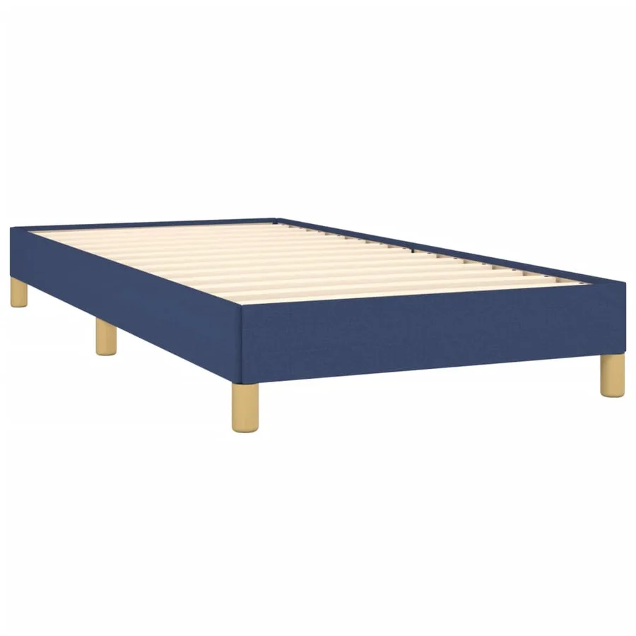 Cadre de lit sans matelas bleu 80x200 cm tissu - 4