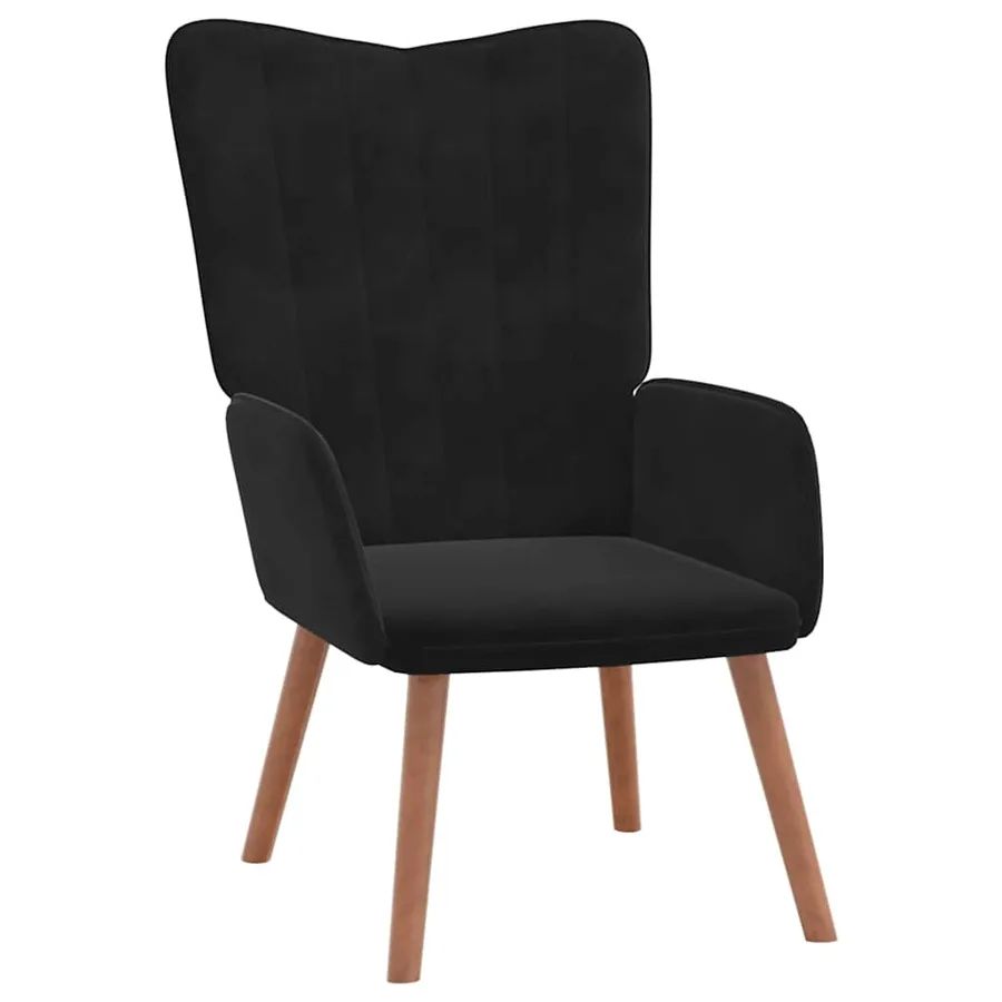 Chaise de relaxation Noir Velours - 2