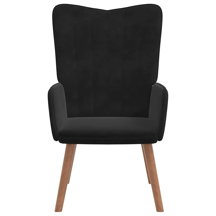 Chaise de relaxation Noir Velours - 3
