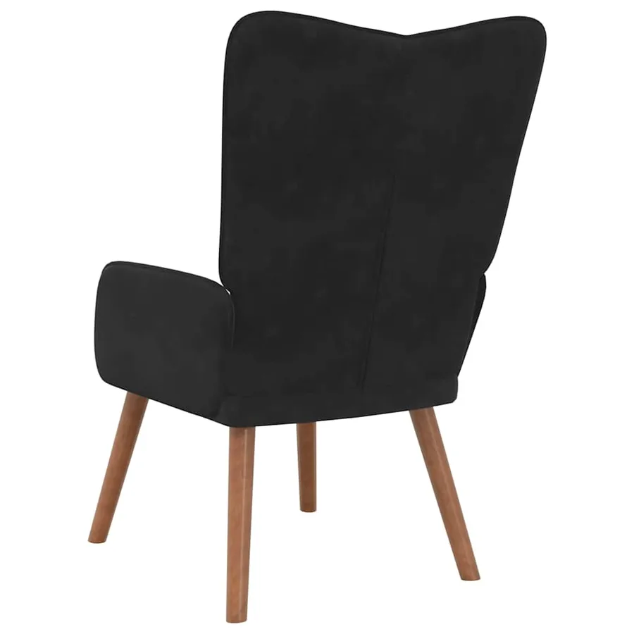 Chaise de relaxation Noir Velours - 5