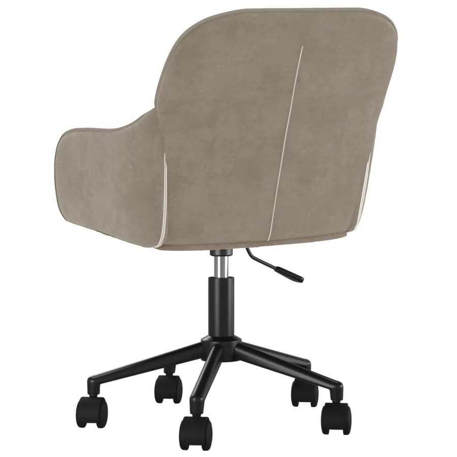 Chaises pivotantes à manger lot de 2 Gris clair Velours - 6