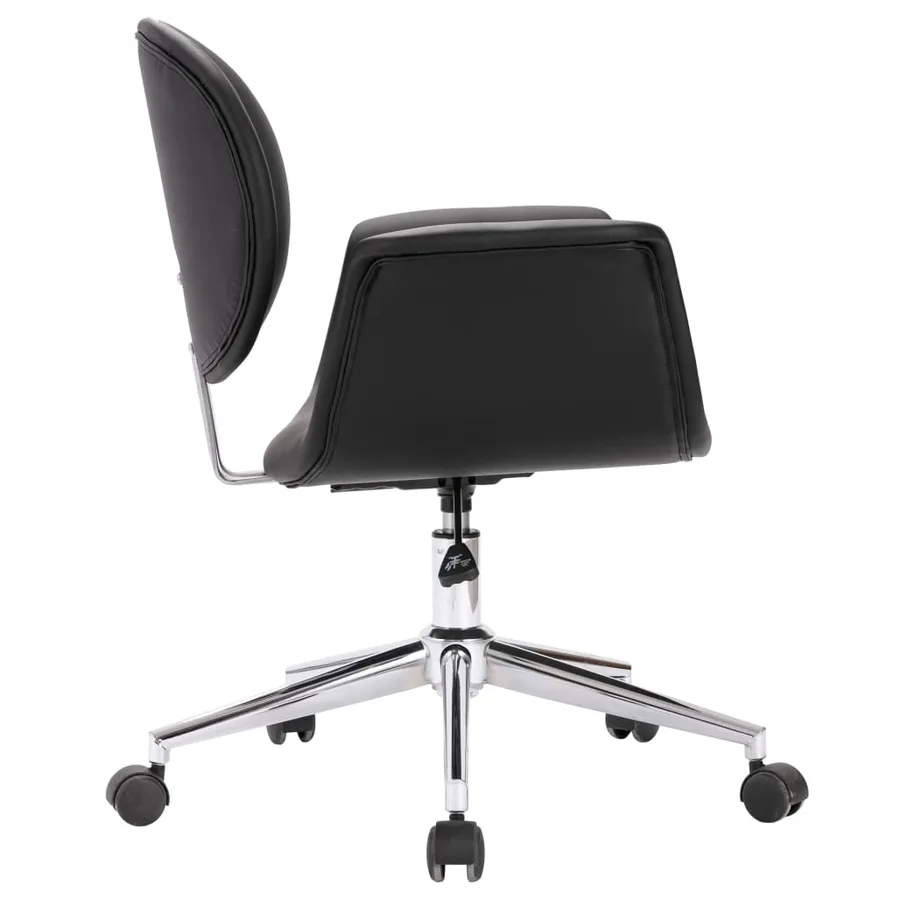 Chaise pivotante à manger Noir Similicuir - 4