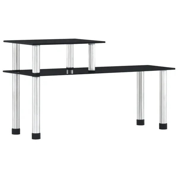 Étagère de cuisine Noir 45x16x26 cm Verre trempé