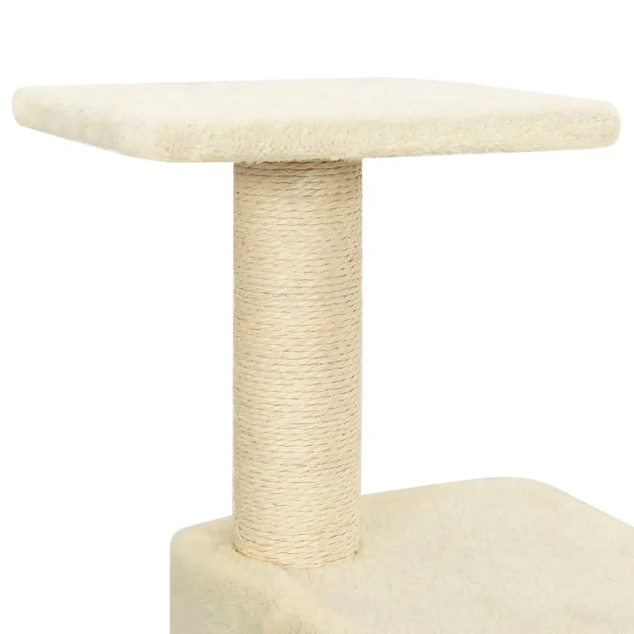 Arbre à chat avec griffoirs en sisal crème 118,5 cm - 7