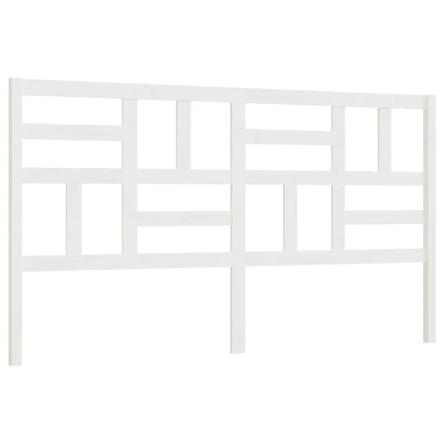 Tête de lit Blanc 186x4x104 cm Bois massif de pin - 2