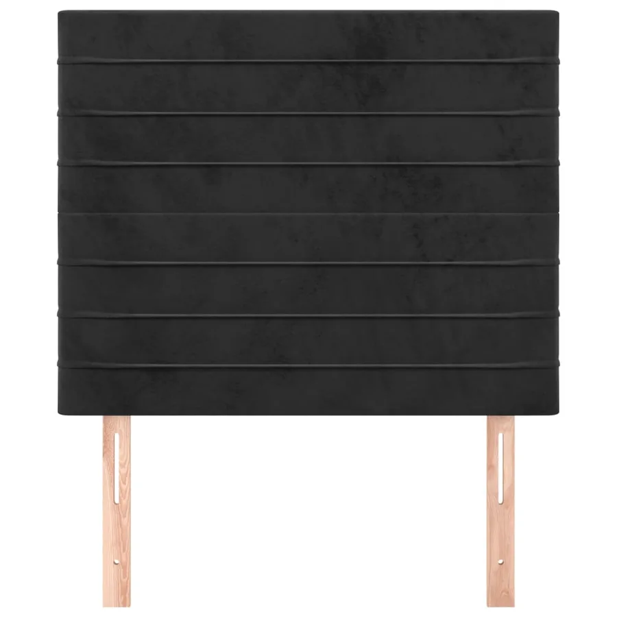Tête de lit Noir 90x5x118/128 cm Velours - 3